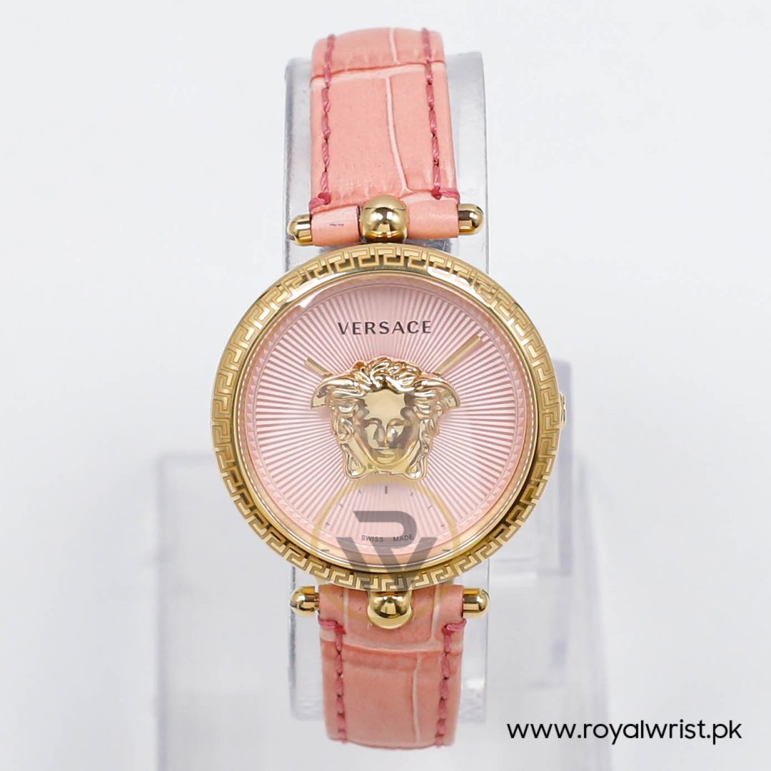 Versace Women's Gold & Pink V-Race Chrono Analog Display Pink Quartz Watch 23C811D002 S111