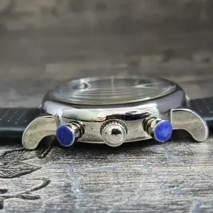 Emporio Armani Men's Blue Dial Leather Band Watch AR1736