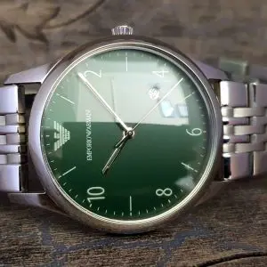 Emporio Armani Men's Analog Green Dial Watch AR1943