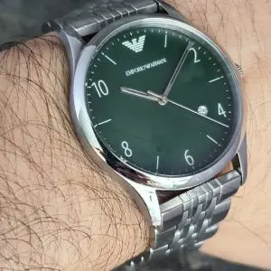Emporio Armani Men's Analog Green Dial Watch AR1943