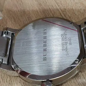 Burberry Men's Stainless Steel Swiss Made Black Dial Watch BU9001