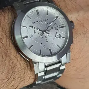 Burberry Men's/Unisex Stainless Steel Swiss Made Silver Watch BU9350