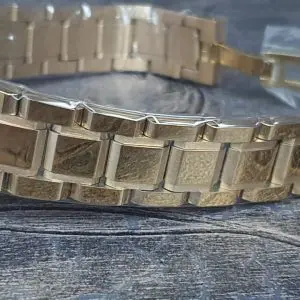 Burberry Ladies Stainless Steel White Dial Gold tone Watch BU9103