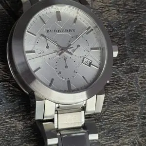 Burberry Men's/Unisex Stainless Steel Swiss Made Silver Watch BU9350