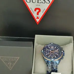 Guess Men's Quartz Analog Blue Stainless Steel Watch W1258G3