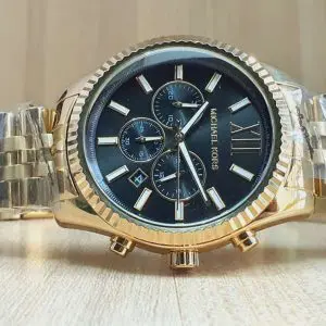 Michael Kors Men's Chronograph Stainless Steel Black Dial Watch MK8286