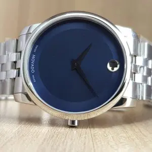 Movado Men's Quartz Swiss Made Blue Dial Watch 0606982