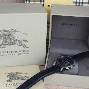 Burberry Men's Stainless Steel Black Dial Watch BU9382