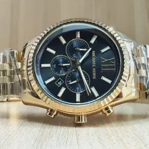 Michael Kors Men's Chronograph Stainless Steel Black Dial Watch MK8286