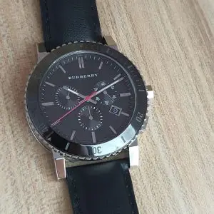 Burberry Men's Stainless Steel Black Dial Watch BU9382
