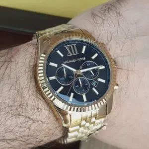 Michael Kors Men's Chronograph Stainless Steel Black Dial Watch MK8286