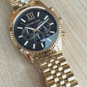 Michael Kors Men's Chronograph Stainless Steel Black Dial Watch MK8286