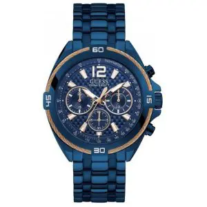 Guess Men's Quartz Analog Blue Stainless Steel 47mm Watch W1258G3