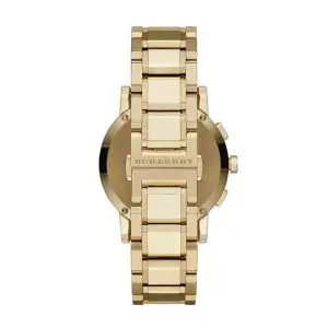 Burberry Women’s Swiss Made Stainless Steel Gold Dial 34mm Watch BU9753
