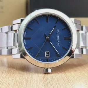 Burberry Men’s Swiss Made Stainless Steel Blue Dial Watch BU9031