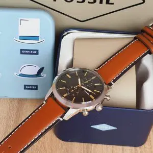 Fossil Men’s Quartz Stainless Steel Blue Dial Watch FS5279