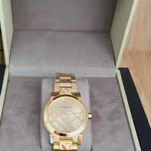 Burberry Ladies Swiss Made Gold-Tone Stainless Steel Watch BU9145