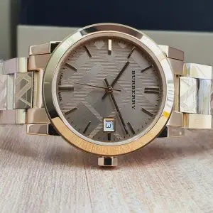 Burberry Ladies Swiss Made Gold-Tone Stainless Steel Watch BU9145
