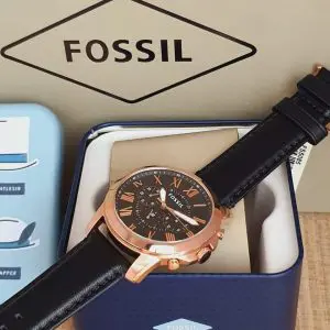 Fossil Men’s Quartz Analog Grey Dial Watch FS5085