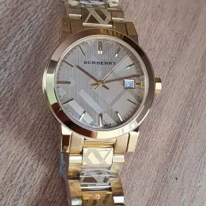 Burberry Ladies Swiss Made Gold-Tone Stainless Steel Watch BU9145