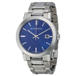 Burberry Men’s Swiss Made Stainless Steel Blue Dial 38mm Watch BU9031