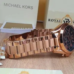 Michael Kors Women’s Chronograph Quartz Stainless Steel Black Dial 43mm Watch MK5854