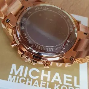 Michael Kors Women’s Chronograph Quartz Stainless Steel Black Dial 43mm Watch MK5854