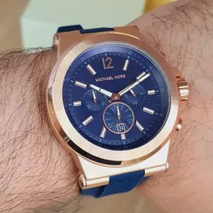Michael Kors Men's Chronograph Stainless Steel Blue Dial Watch MK8295