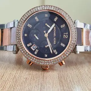 Michael Kors Women's Analog Stainless Steel Blue Dial Watch MK6141