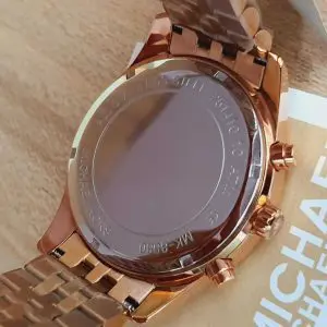 Michael Kors Women’s Analog Quartz Stainless Steel Rose Gold Dial 44mm Watch MK8580