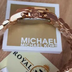 Michael Kors Women’s Chronograph Quartz Stainless Steel Black Dial 43mm Watch MK5854