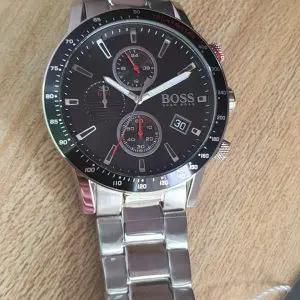 Hugo Boss Men’s Chronograph Quartz Stainless Steel Black Dial 44mm Watch 1513509
