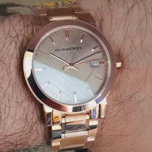 Burberry Unisex Swiss Made Gold-Tone Stainless Steel Watch 38mm BU9034