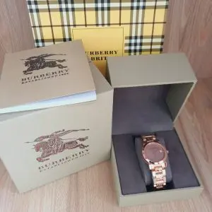 Burberry Ladies Swiss Made Stainless Steel Rose Gold 34mm Watch BU9146