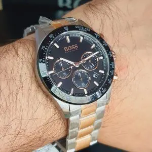 Hugo Boss Men’s Analog Stainless Steel Black Dial Watch 1513757