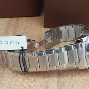 Gucci Men’s Analog Quartz Display Swiss Made Stainless Steel Silver Watch YA101201