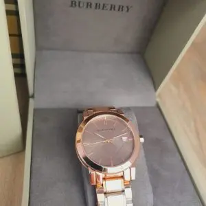 Burberry Ladies Swiss Made Gold-Tone Stainless Steel Watch 38mm BU9034