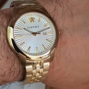 Versace Men's Quartz Swiss Made Stainless Steel White Dial Watch VELQ00719