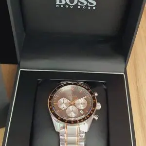 Hugo Boss Men’s Chronograph Quartz Stainless Steel Grey Dial Watch 1513634