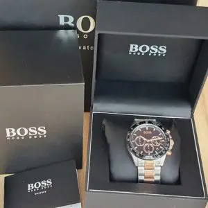 Hugo Boss Men’s Analog Stainless Steel Black Dial Watch 1513757