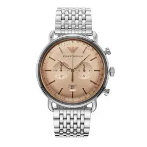Emporio Armani Men's Quartz Analog Display Stainless Steel Strap 43mm Watch AR11239