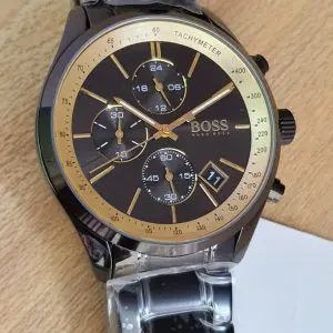 Hugo Boss Men’s Chronograph Quartz Stainless Steel Strap Black Watch 1513578