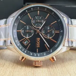 Hugo Boss Men’s Chronograph Quartz Stainless Steel Black Dial Watch 1513473