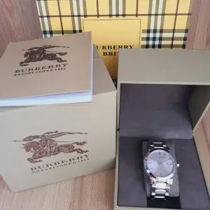 Burberry Unisex Swiss Made Stainless Steel Band Silver 38mm Watch BU9035