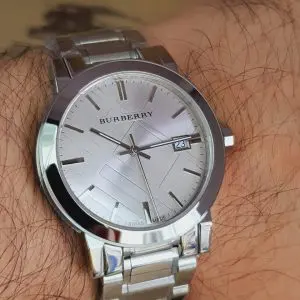 Burberry Unisex Swiss Made Stainless Steel Band Silver 38mm Watch BU9035