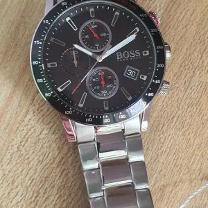 Hugo Boss Men’s Chronograph Quartz Stainless Steel Black Dial 44mm Watch 1513509