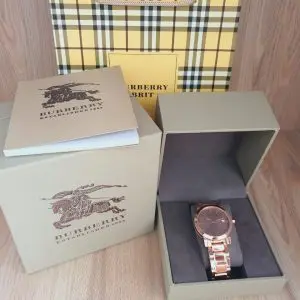 Burberry Unisex Swiss Made Gold-Tone Stainless Steel Watch 38mm BU9034