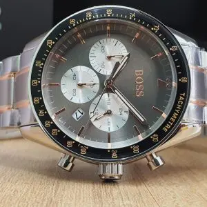Hugo Boss Men’s Chronograph Quartz Stainless Steel Grey Dial Watch 1513634