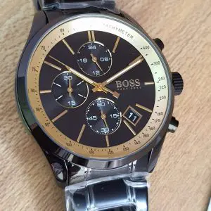 Hugo Boss Men’s Chronograph Quartz Stainless Steel Strap Black Watch 1513578