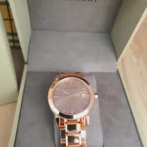 Burberry Unisex Swiss Made Gold-Tone Stainless Steel Watch 38mm BU9034